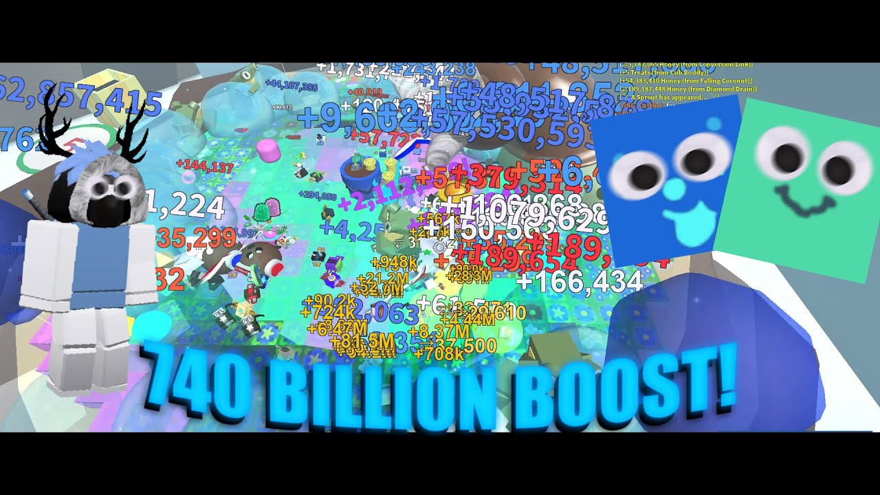 740 Billion stump field boost! *decent* | Bee Swarm Simulator |