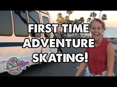 Street Roller Skating Tutorial Part 7 - First Time Adventure Skater ! Planet Roller Skate Shorts