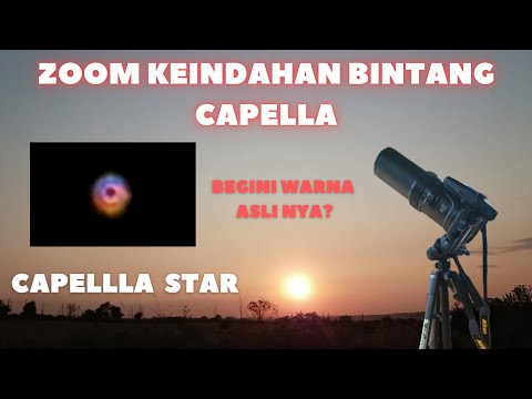 Zoom Bintang Capella 1000X Lebih Dekat Dilangit Malam || ( Tanpa Telescope )