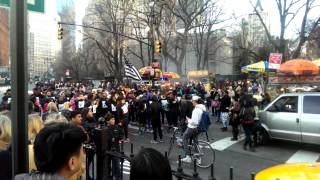 NYC protesters blocking traffic 12/27/2014