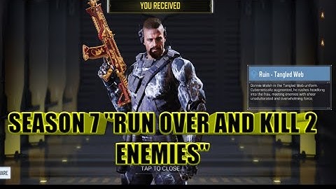 HOW to complete RUN OVER and KILL 2 enemies call of duty mobile season 7