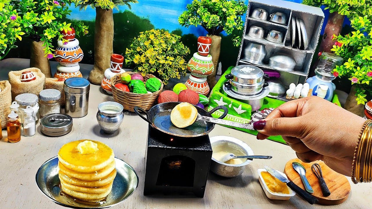 Eggless Pancake Recipe | Miniature Eggless Pancake 