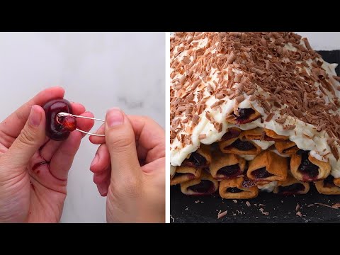 This unique log stack cake will bring you to the winter wonderland!