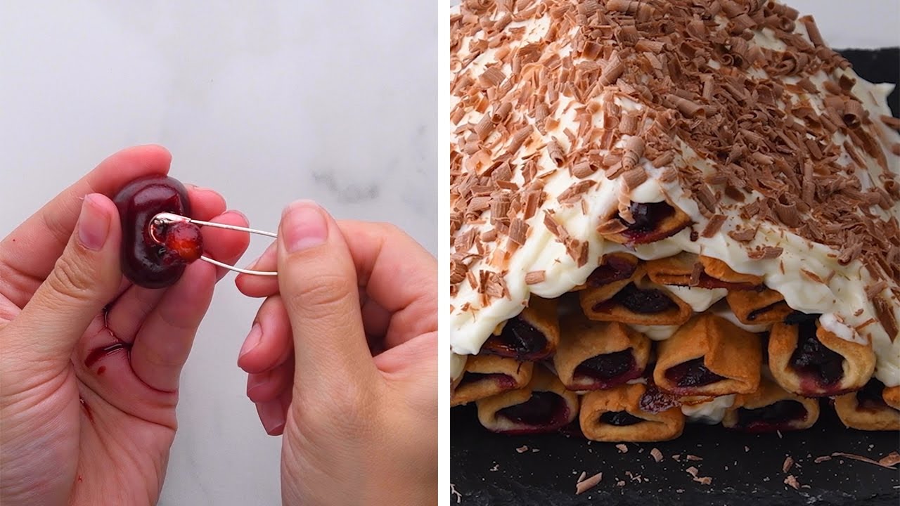 This unique log stack cake will bring you to the winter wonderland!