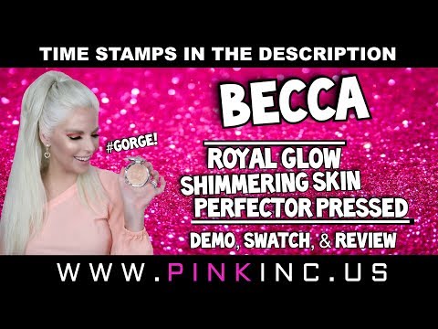 Becca Royal Glow Shimmering Skin Perfector Pressed - Demo, Swatch, & Review #Gorge! - Tanya Feifel - 동영상