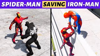 Spider Man Trapped Under a Rock! Iron Man to the Rescue! GTA 5