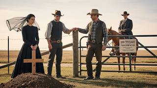 A Widow Stood Over Her Husbands Fresh Grave When the Bank Rider Came - The Rancher Stepped In