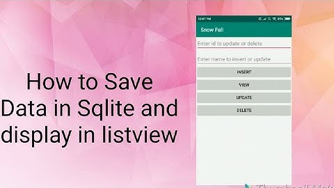 How to store data into Sqlite and display in listview.