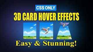 Stunning 3D CSS Card Hover Animation | CSS Transform &amp; Animation Effects