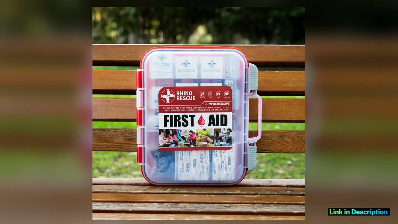 RHINO RESCUE 350 Pieces OSHA AllPurpose First Aid Kit Home Office Professional Medical Supplies