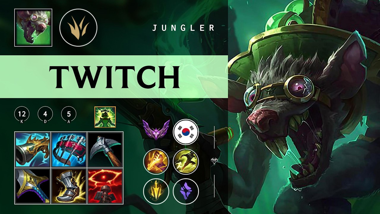 Twitch Jungle vs Kha'Zix - KR Master Patch 26.03