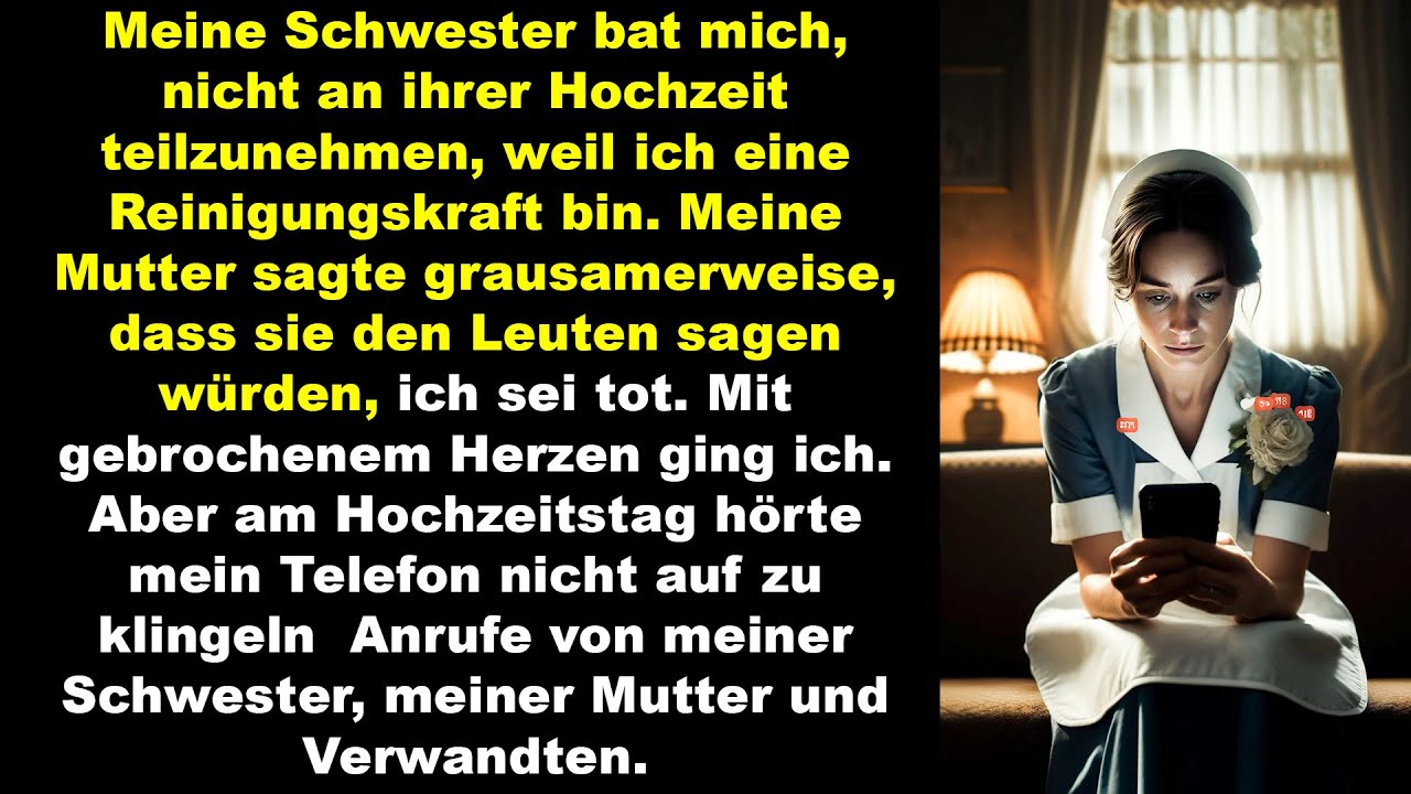 Meine Schwester schämte sich für meinen Job und verbot mir die Hochzeit. Am Tag selbst bereuten es..