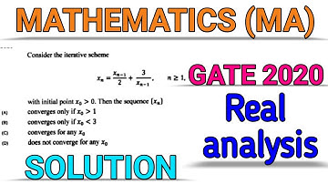 GATE 2020 || REAL ANALYSIS || MATHEMATICS (MA) || SOLUTION