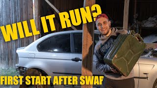 First engine start of my N42B20 SWAPPED BMW e46 compact 318ti