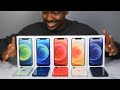 iPhone 12 All Colors Unboxing - Blue, Red, Green, White & Black