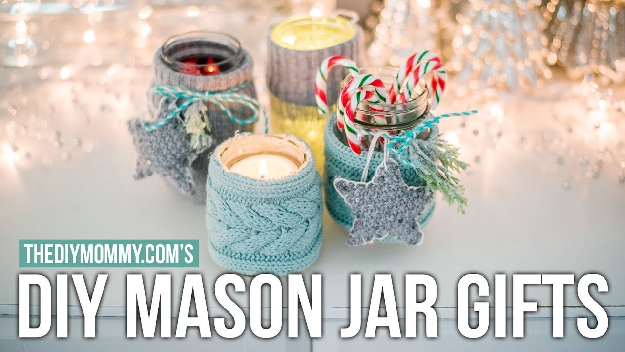5 GOODWILL CHALLENGE Mason Jar Cozies and Upcycled Sweater Ornaments