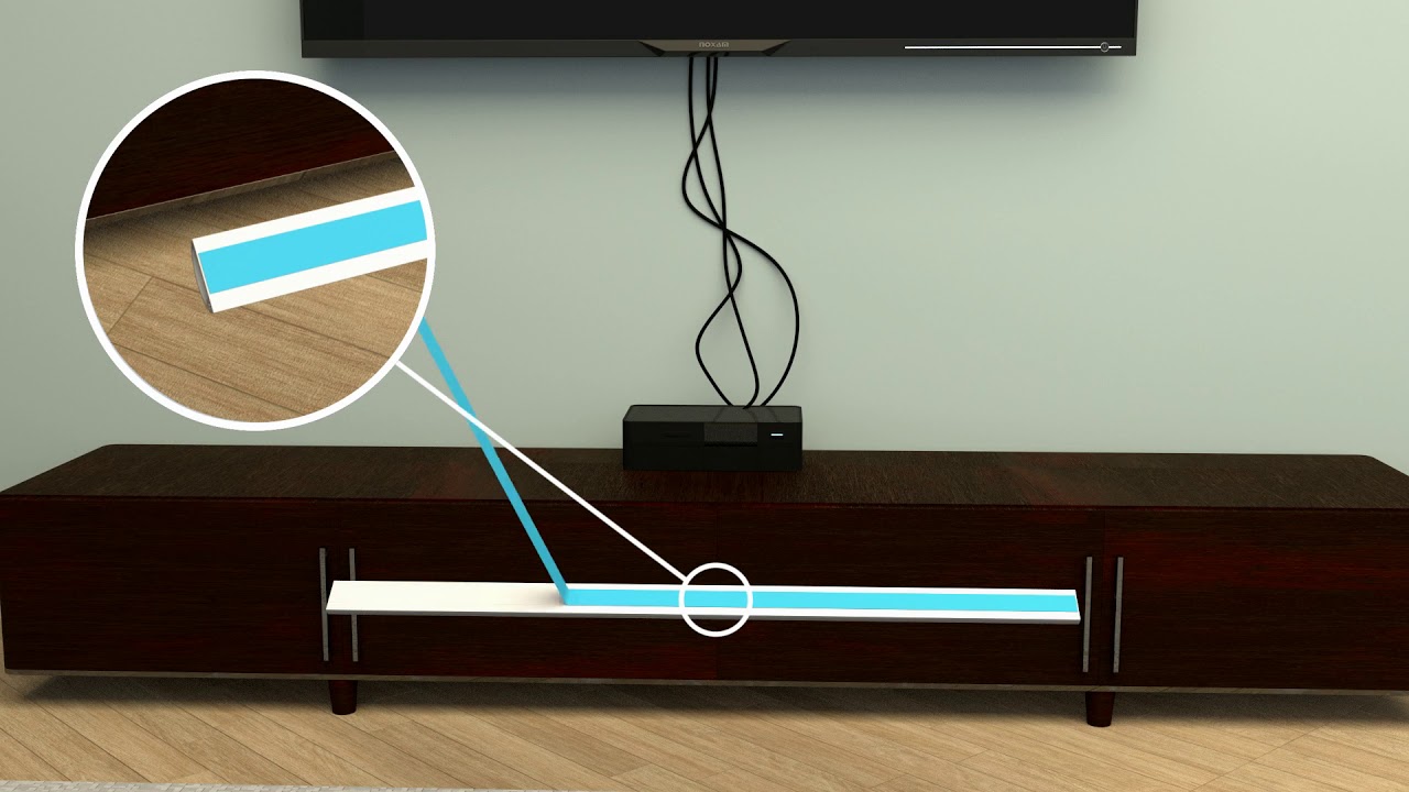 D-Line 2 x 1in TV Cord Hider – cable covers to conceal multiple AV