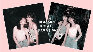 Hexagon tile rotate transition || alight motion