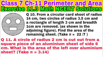 Class 7 Ex-11.3 Q 10 | Q 11 | Perimeter and Area | Chapter 11 | Exercise 11.3 | Math NCERT Solutions