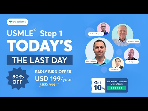 Last chance to prepare for USMLE Step 1 with Dr. Eric Neilson at Early Bird Price!
