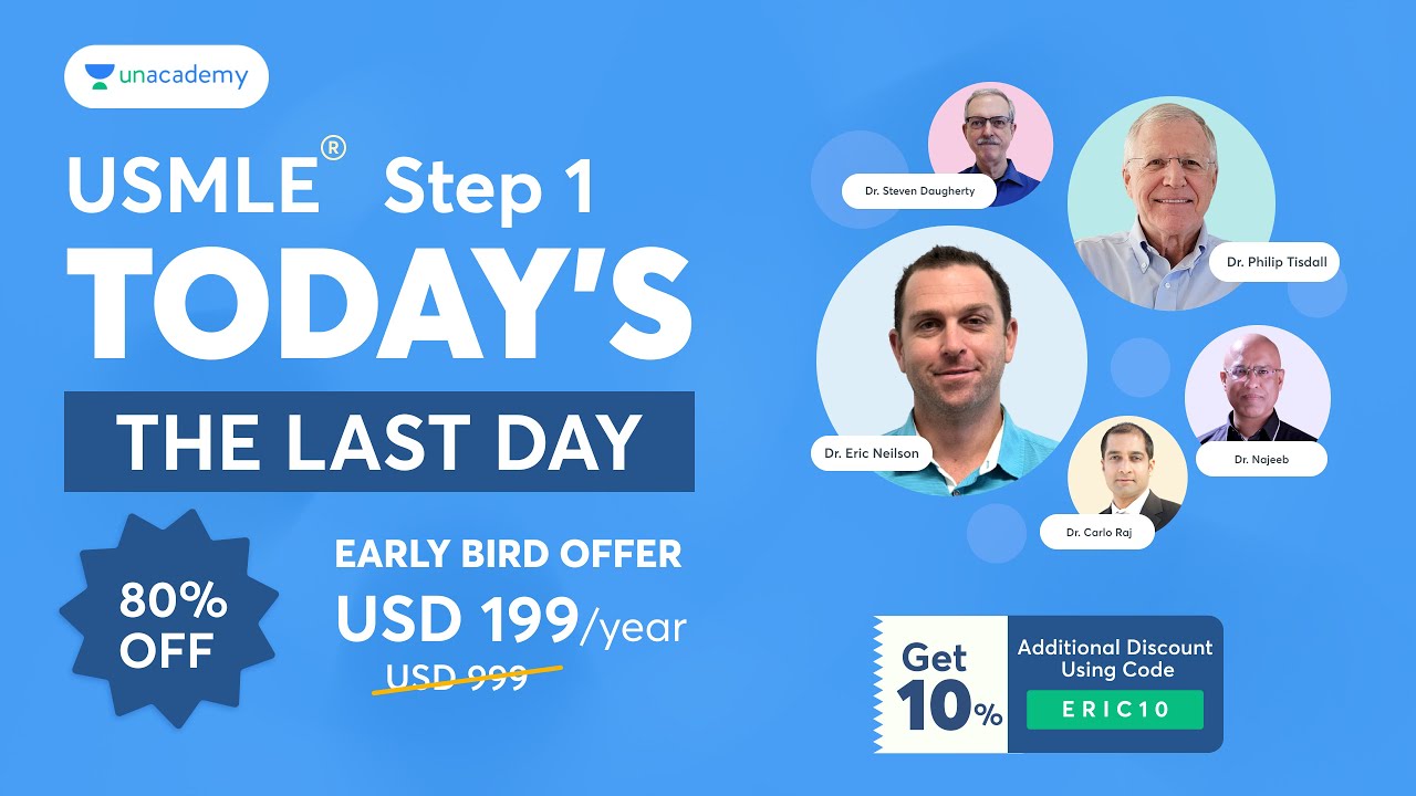 Last chance to prepare for USMLE Step 1 with Dr. Eric Neilson at Early Bird Price!
