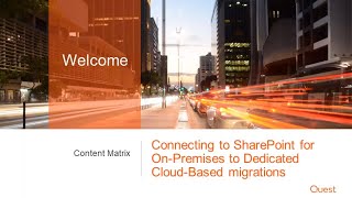 Content Matrix - Connecting to SharePoint for On-Premises to Dedicated Cloud-Based migrations screenshot 3