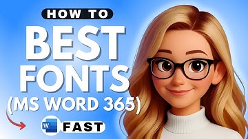 Best Fonts in Microsoft Word 365 - 2025