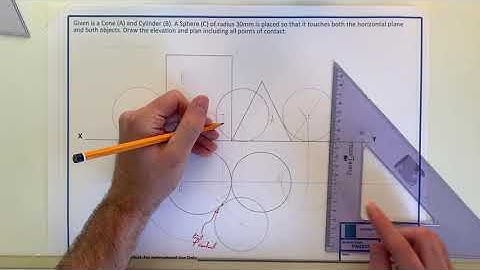 Drafting: Solids In Contact (Cylinder, Cone & Sphere)