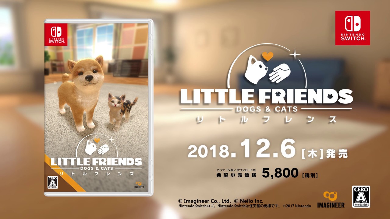 イマジニアのnintendo Switch向け新作タイトル Little Friends Dogs Cats の紹介映像 テレビcmが公開