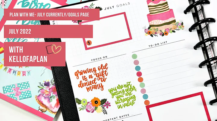 Plan with Me- July 2022 Currently/Goals Page