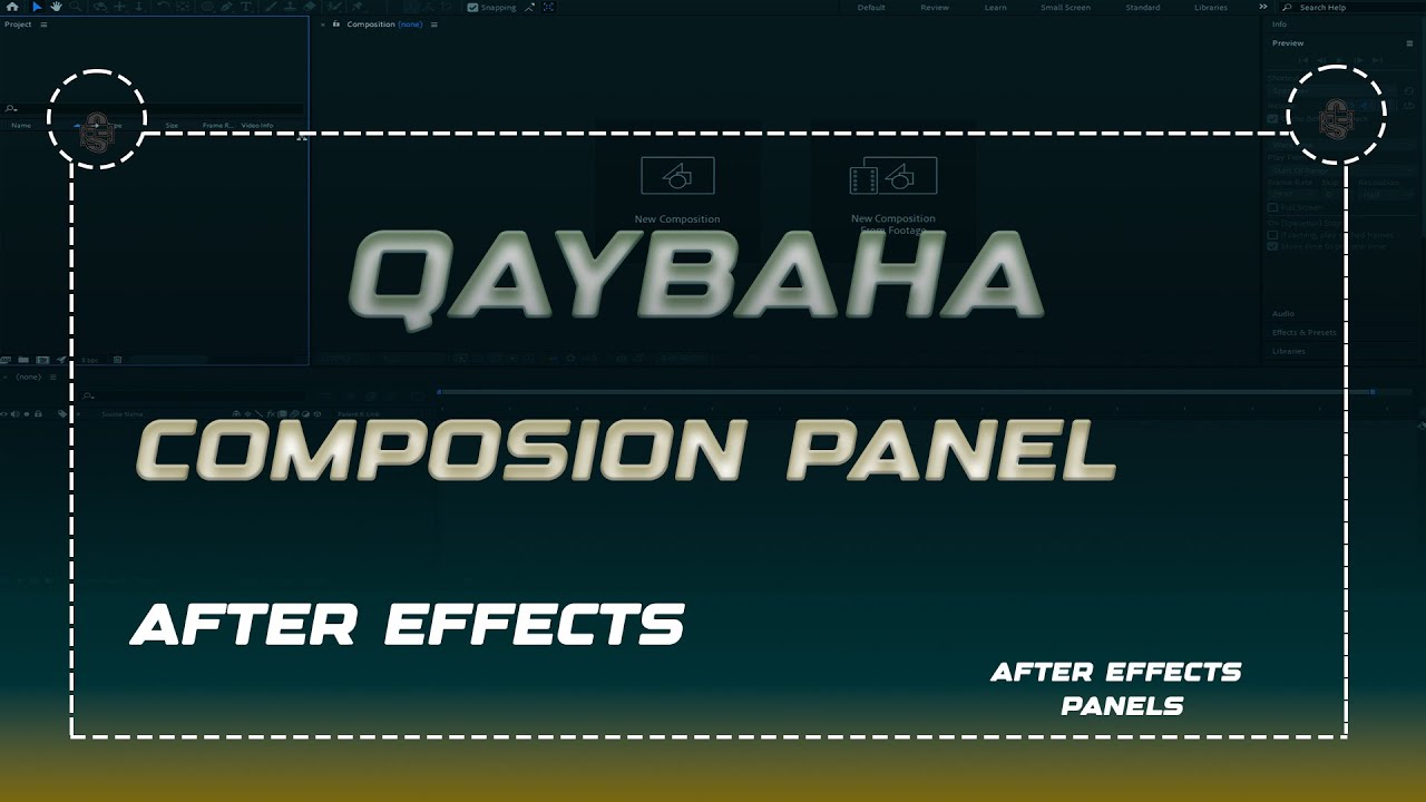 QAYBAHA DAAQADA COMPOSITION PANEL IN AFTER EFFECTS - YouTube
