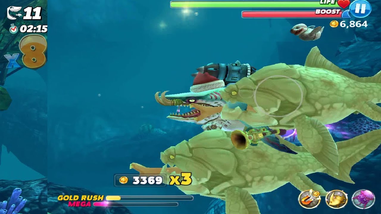 Карта hungry shark с сокровищами