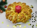 Приготовьте тройную начинку и красиво сверните в пирог / Рождественский пирог для счастливого Нового