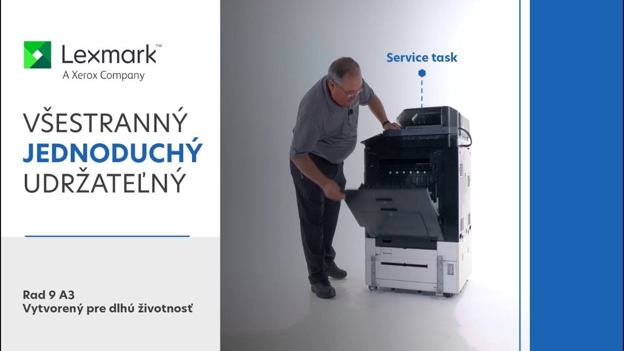 Séria Lexmark A3 9 ponúka široké možnosti servisovateľnosti. - Slovak