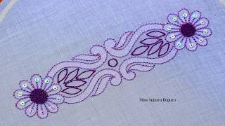 Exclusive Shadow Embroidery Borderline Design by Anjiara 2508