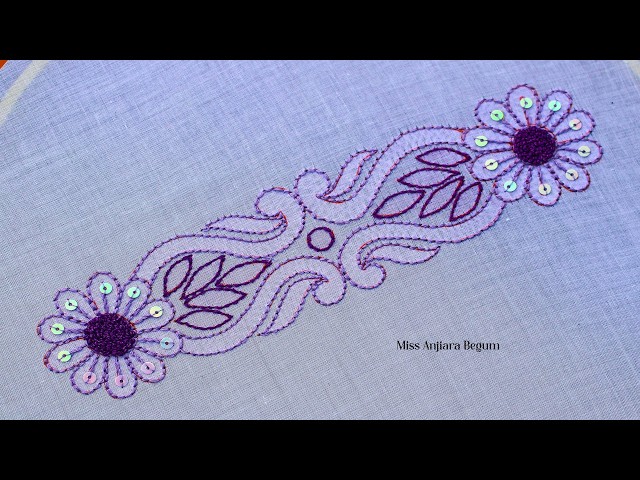 Exclusive Shadow Embroidery Borderline Design by Anjiara 2508