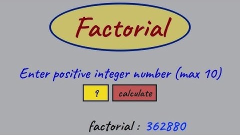 Factorial Calculator using HTML and JavaScript (part 1)