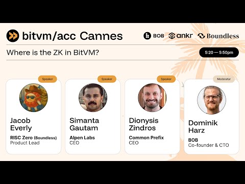 bitvm/acc Cannes - Where is the ZK in BitVM? - video from BOB