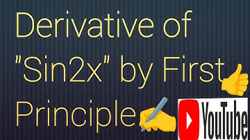 Derivative of "Sin2x" by First principle,,DCE(1st sem) Engineering Mathematics
