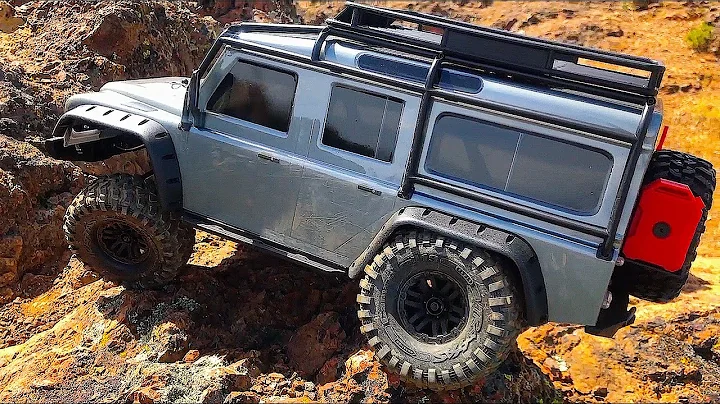 Traxxas TRX 4 Defender Slow Motion Rock Crawling - Stock No Upgrades No Mods