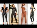 Latest leather jumpsuits design/lakily western style leather jumpsuits ideas