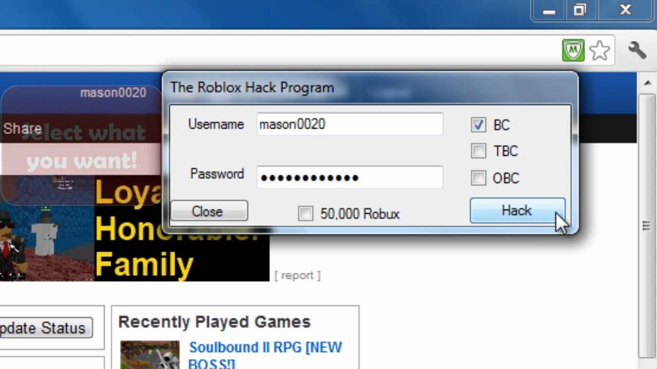 Roblox New Working Robux And Obc Hack Not Patched September 2012 Youtube - how to hack bc on roblox