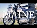 Exploring the maine coast on a triumph bonneville motorcycle