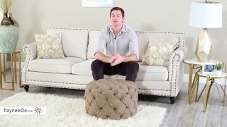 Belham Living Allover Tufted Round Ottoman - Brown - Product Review Video