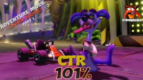 A CTR-Nitro Fueled Adventure Mode (101% Hard Mode Playthrough) Part 1 - N.Sanity Beach