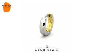 ライオンハート LION HEART カッティング フープ ピアス サージカルステンレス コンビネーション メンズ ブランド
