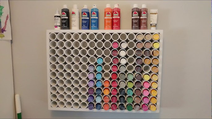 Dollar Tree Diy Craft Paint Storage/ Holds up to 64 - 2oz bottles