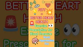 Best Exercise Plan for Hypertension | FITT Principle Explained #shorts  #physiotherapy
