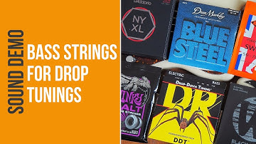 Bass Strings for Drop Tunings - Sound Demo (no talking)