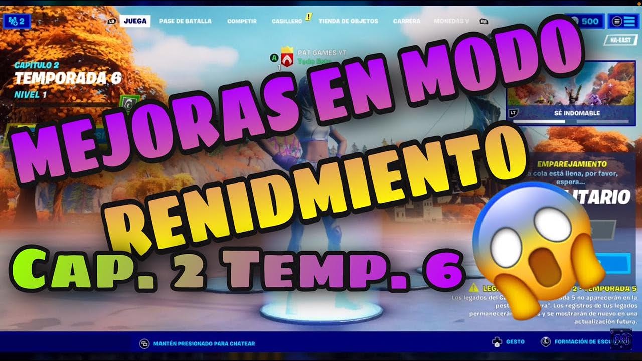 NUEVO MODO RENDIMIENTO EN FORTNITE - INCREIBLE - YouTube